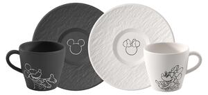 Villeroy&Boch Villeroy & Boch Manufacture Rock - Mickey Mouse šálek na kávu a podšálek, 4 kusy