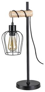 Rabalux FABIANO stolní lampa 1x40W | E27 - černá, světlé dřevo