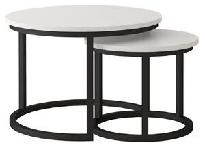 Konferenční stolek Lorento, bílá (černá konstrukce)