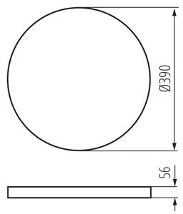 Kanlux 38610 - LED Stmívat. svítidlo PLAFON LED/20W/230V 3000-6500K Wi-Fi černá