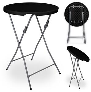 Skládací stolek GALA 80 cm černý