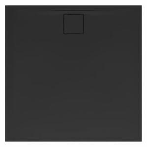 Sprchová vanička čtvercová SAT Vision 90x90 cm litý mramor černá SATSVVI90QC