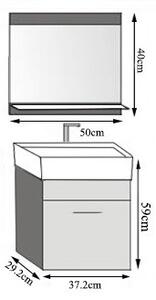 Moderní koupelnová skříňka Korsika - bílá/dub sonoma