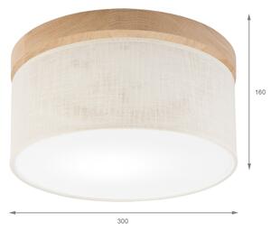 Brilagi - LED Stropní svítidlo BELLADONNA 1xE27/15W/230V pr. 30 cm krémová/dub