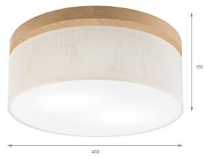 Brilagi - LED Stropní svítidlo BELLADONNA 2xE27/15W/230V pr. 40 cm krémová/dub