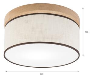 Brilagi - LED Stropní svítidlo BELLADONNA 1xE27/15W/230V pr. 30 cm krémová/dub