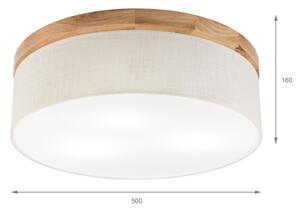 Brilagi - LED Stropní svítidlo BELLADONNA 3xE27/15W/230V pr. 50 cm krémová/dub