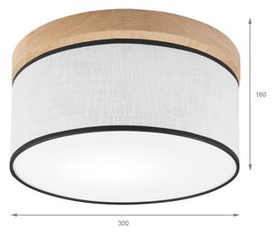 Brilagi - LED Stropní svítidlo BELLADONNA 1xE27/15W/230V pr. 30 cm bílá/dub