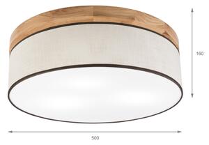 Brilagi - LED Stropní svítidlo BELLADONNA 3xE27/15W/230V pr. 50 cm krémová/dub