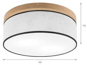 Brilagi - LED Stropní svítidlo BELLADONNA 2xE27/15W/230V pr. 40 cm bílá/dub
