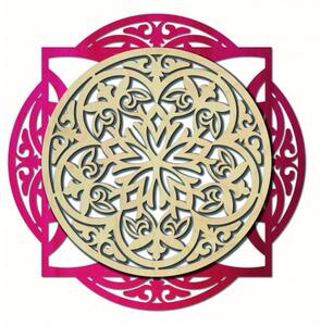 Dřevěný dekorativní obrázek s elegantním vzorem - mandala I SENTOP PR0304