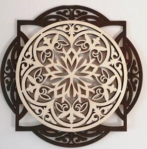 Dřevěný dekorativní obrázek s elegantním vzorem - mandala I SENTOP PR0304