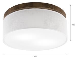 Brilagi - LED Stropní svítidlo BELLADONNA 2xE27/15W/230V pr. 40 cm bílá/dub ořech