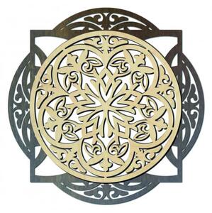 Dřevěný dekorativní obrázek s elegantním vzorem - mandala I SENTOP PR0304
