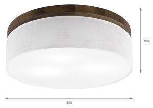 Brilagi - LED Stropní svítidlo BELLADONNA 3xE27/15W/230V pr. 50 cm bílá/dub ořech