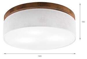 Brilagi - LED Stropní svítidlo BELLADONNA 3xE27/15W/230V pr. 50 cm bílá/dub třešeň