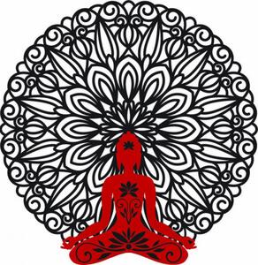 Sentop - 3D nástěnná malba Buddha v mandale 50, 70, 90 cm I SENTOP PR0367