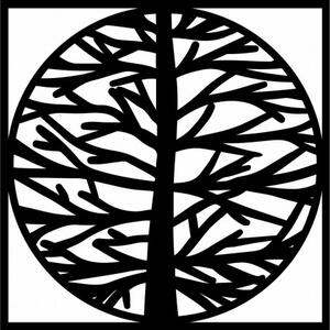 Nástěnná malba strom v rámu I SENTOP PR0372-A plywood tree of life