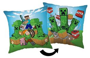 Jerry Fabrics Polštářek Minecraft Creeper rush, 40 x 40 cm