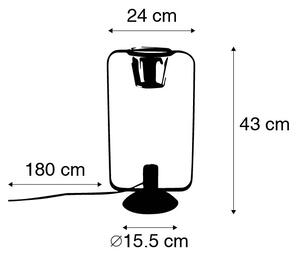 Moderní stolní lampa černá - Roslina