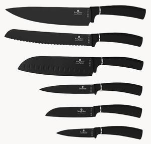 Sada kuchyňských nožů z nerezové oceli Matte Black, 6 dílů
