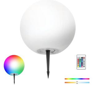 LED RGBW Stmívatelná solární lampa LED/5W/3,7V 3000K IP54 pr. 30 cm