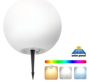 LED RGBW Stmívatelná solární lampa LED/5W/3,7V 3000K IP54 pr. 30 cm
