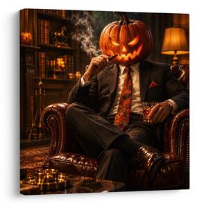 Obraz halloweenový elegán s doutníkem