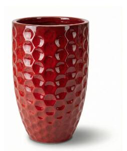 Keramický květináč MEROVEE - Tropická červená - M (23 cm x 35 cm)