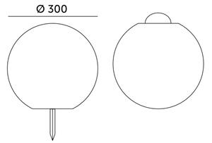 LED RGBW Stmívatelná solární lampa LED/5W/3,7V 3000K IP54 pr. 30 cm