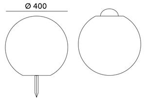 LED RGBW Stmívatelná solární lampa LED/5W/3,7V 3000K IP54 pr. 40 cm