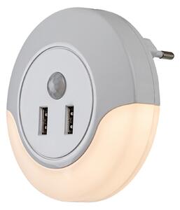 Rabalux DEMBO LED Noční světlo do zásuvky se senzorem 2xUSB LED/13,9W/230V 3000K