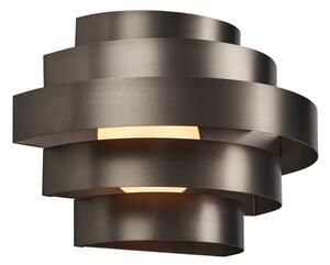 Moderní nástěnné svítidlo Gunmetal vč. LED s 3-stupňovým stmíváním - Lines