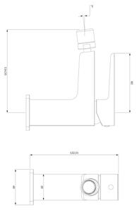 OMNIRES PM7420BL - Bidetová baterie PARMA 12,25 cm matná černá