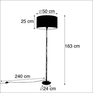 Moderní stojací lampa bílá s odstínem pepřové barvy 50 cm - Simplo