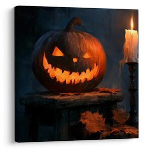 Obraz halloweenská dýně v šeru