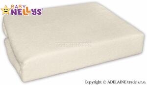 Baby Nellys Nepromokavé prostěradlo do postýlky 120x60cm - smetanové
