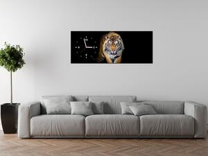 Obraz s hodinami Silný tygr Rozměry: 30 x 30 cm