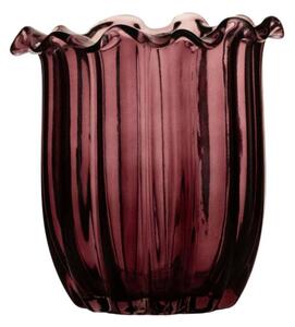 B Living Skleněná váza Lotus fialová 20x19cm