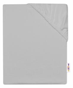 Baby Nellys Dětské jersey prostěradlo do postýlky - sv. šedá, 120x60cm