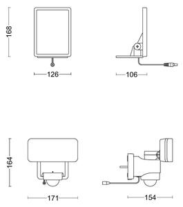 Philips - LED Solární nástěnné svítidlo se senzorem TYLUS LED/6W/3,7V 3000K IP44