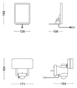 Philips - LED Solární nástěnné svítidlo se senzorem TYLUS LED/6W/3,7V 3000K IP44