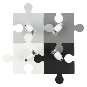 Stropní světlo Puzzle IV, šedá/černá