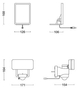 Philips - LED Solární nástěnné svítidlo se senzorem TYLUS LED/6W/3,7V 5000K IP44