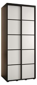 Šatní skříň ASIRI 4 - 110/45 cm, černá / bílá / černá