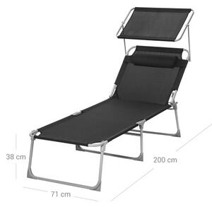 Zahradní lehátko B34GCB22BK černé