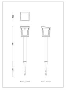 Philips - LED Solární lampa se senzorem BLAISE LED/1,5W/3,7V 3000K IP44
