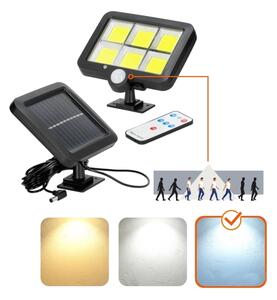 LED Solární reflektor se senzorem LED/1,5W/3,7V 6000K IP44 1200 mAh