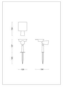 Philips - LED Solární bodové svítidlo ASHLYN LED/1,4W/3,7V 2700K IP44