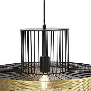 Designová závěsná lampa zlatá s černou 50 cm - Tess
